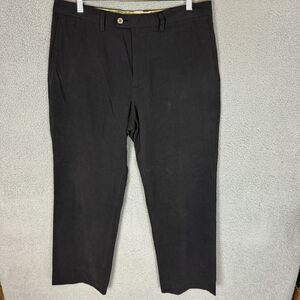 Tommy Bahama‎ Pants Men's 35x29 Black Silk Blend Flat Front Beach Chino